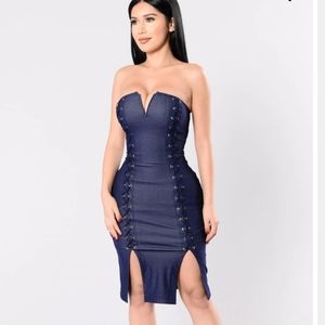 Off shoulder Denim dress